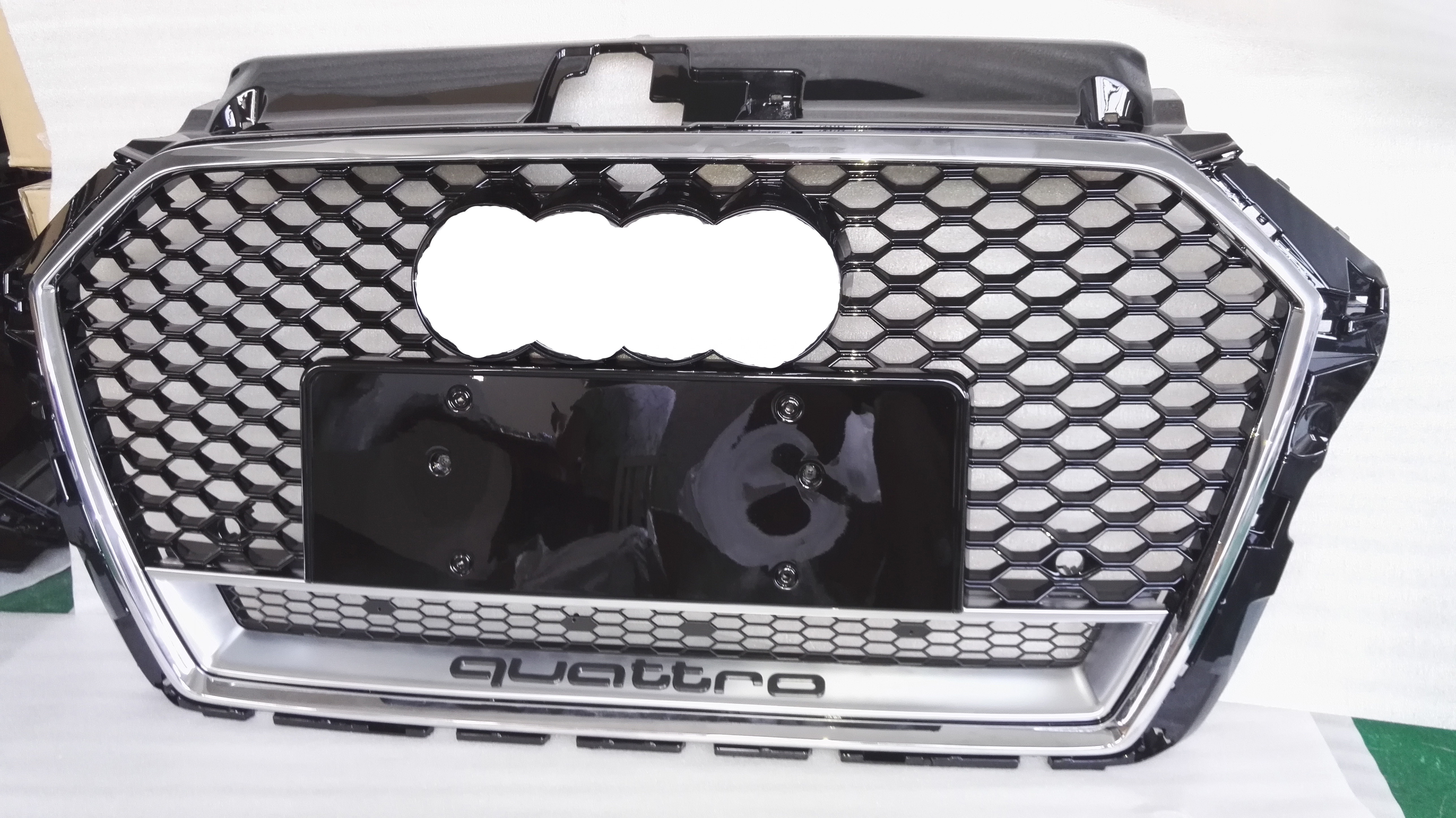 RS3 Grille Front Bumper Grill Fit For Audi A3 RS3 2017 Full grid Grill