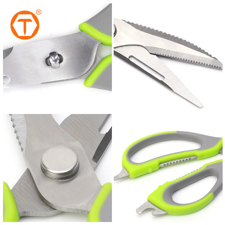 Hot sale detachable multitool kitchen scissors shear heavy duty with bottle opener