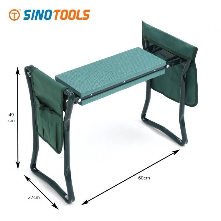 Hanging folding  garden kneeler and seat with side pocket portable gardening kneeler