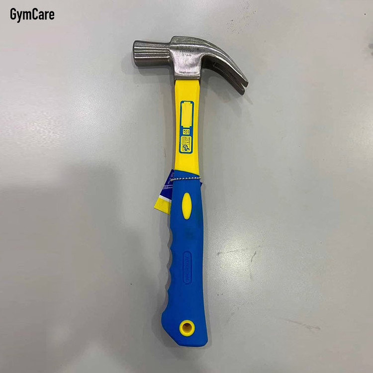 Heavy duty forged carbon steel fiberglass skid proof handle claw nail hammer