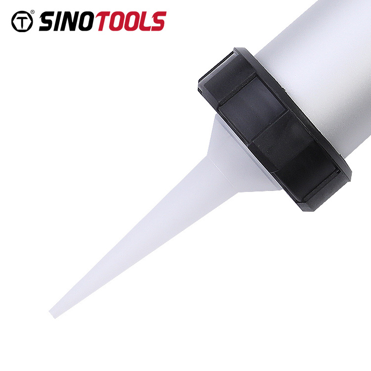 Professional hand ordinary glue pisto tool aluminum barrel sausage caulking gun with nozzle