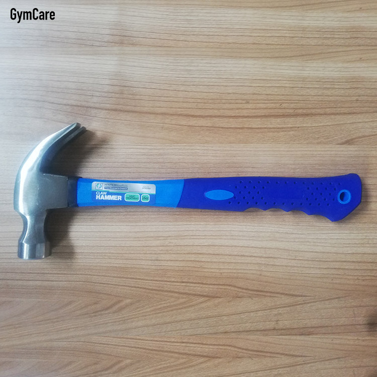 Heavy duty forged carbon steel fiberglass skid proof handle claw nail hammer