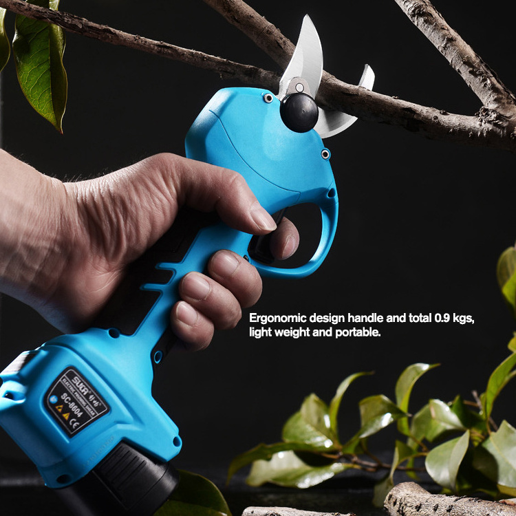 Cordless lithium electric branch scissors for household garden pruning cutter 0-28mm powered trees electric pruning shears