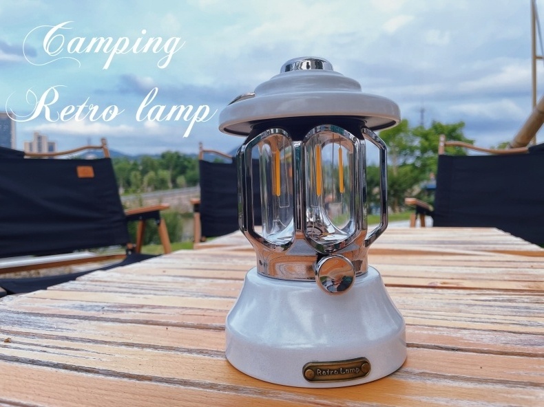 1000 lumens Retro Vintage lantern led outdoor garden emergency metal retro led vintage lantern flickering flame gas lamp