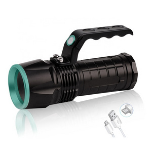 super bright aluminum 3 mode sos hand held long range rechargeable led searchlight for emergency