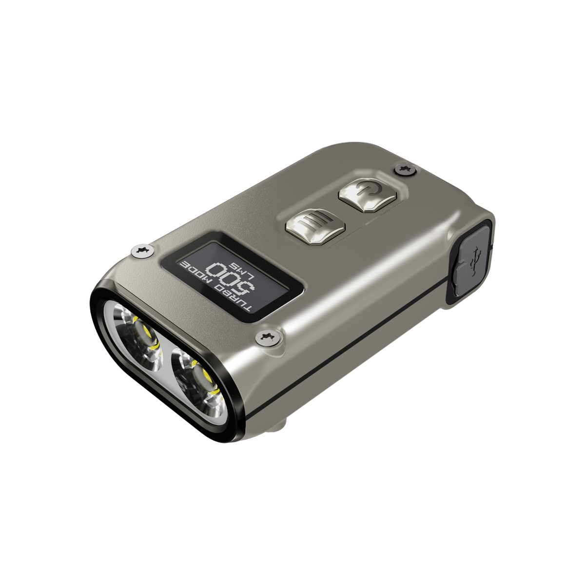 Nitecore TINI2 Flashlight 500 Lumens OLED Smart Dual-Core Key Light APC Sleep Technology Long Standby Using USB Type-C Charging