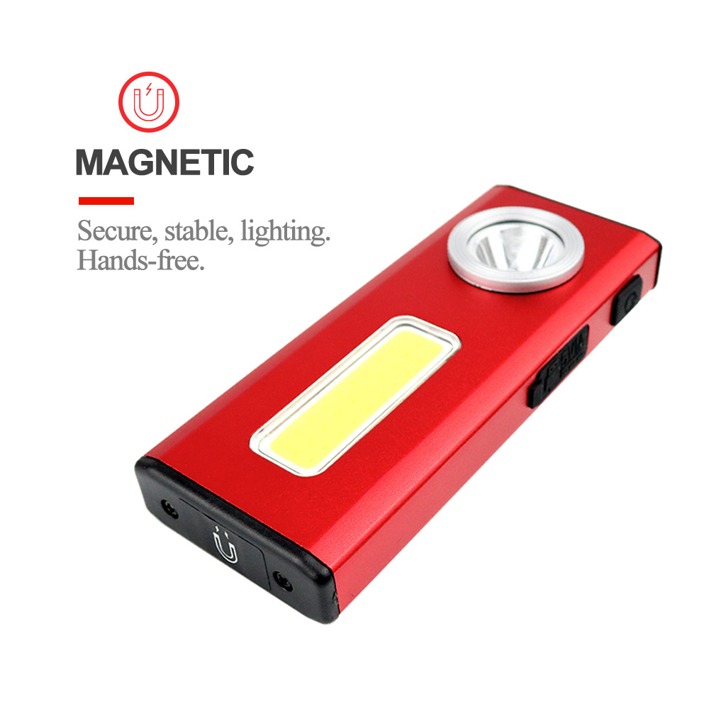 500 lumen LED COB Work Flashlight USB Rechargeable Magnetic nebo Slim Pocket Flashlight work light With Clip