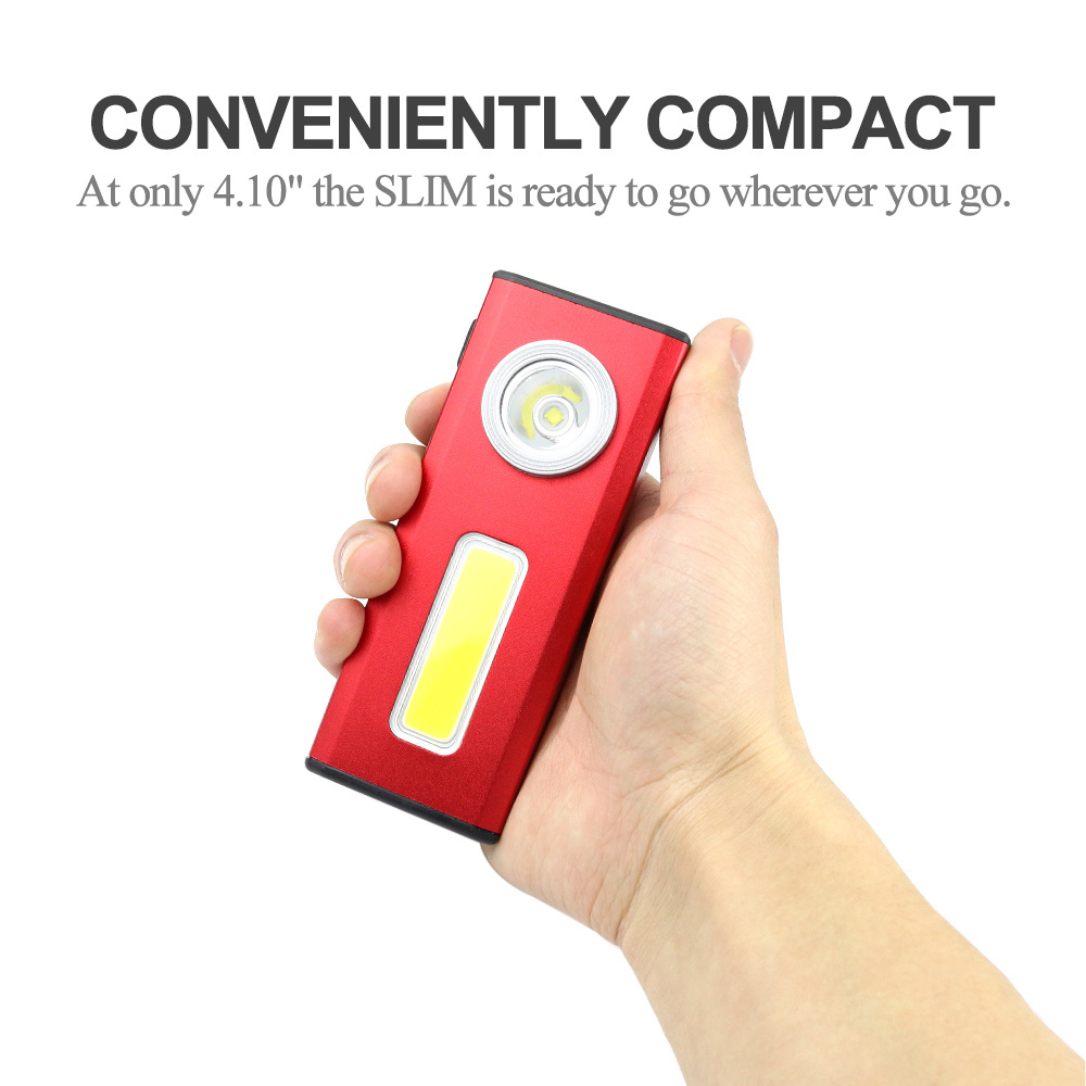 500 lumen LED COB Work Flashlight USB Rechargeable Magnetic nebo Slim Pocket Flashlight work light With Clip