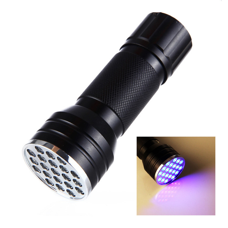 Ultra Violet 21 LED Flashlight Mini Black light Rechargeable Flashlight Usb Led Torch Usb Cob Mini UV Mini 21 LED Flashlight