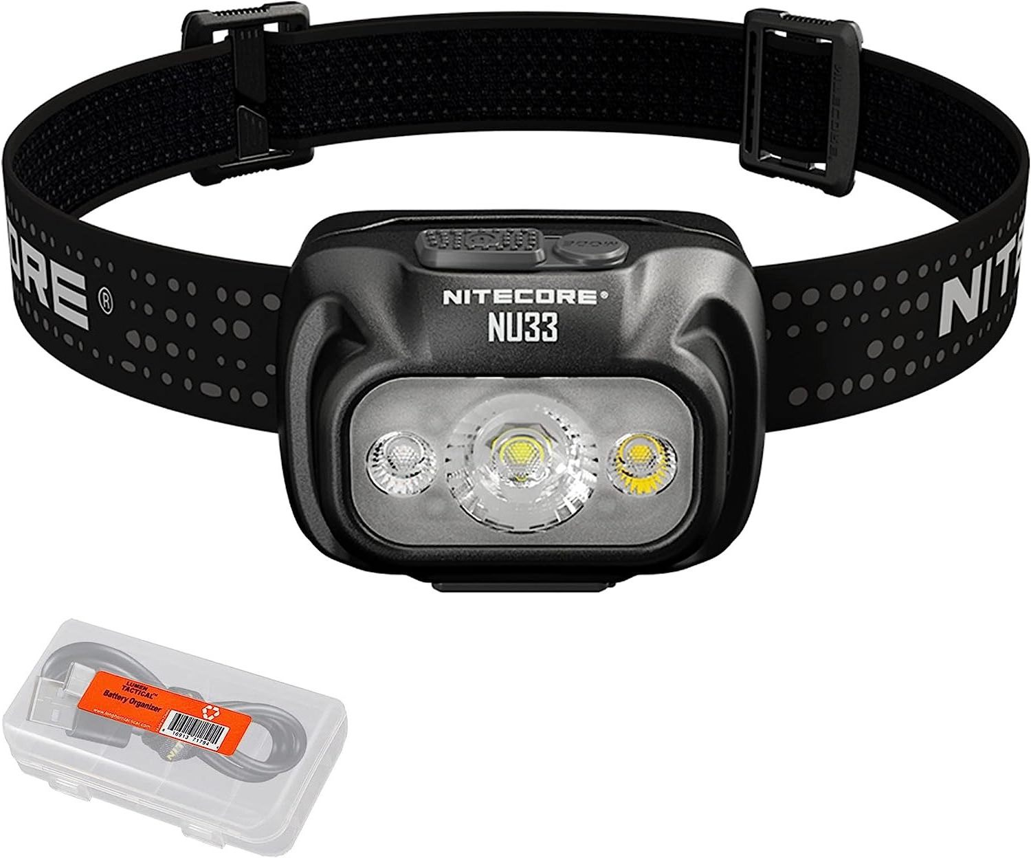 Nitecore NU33 Rechargeable Headlamp 700 Lumen USB-C White Red and Reading Lights