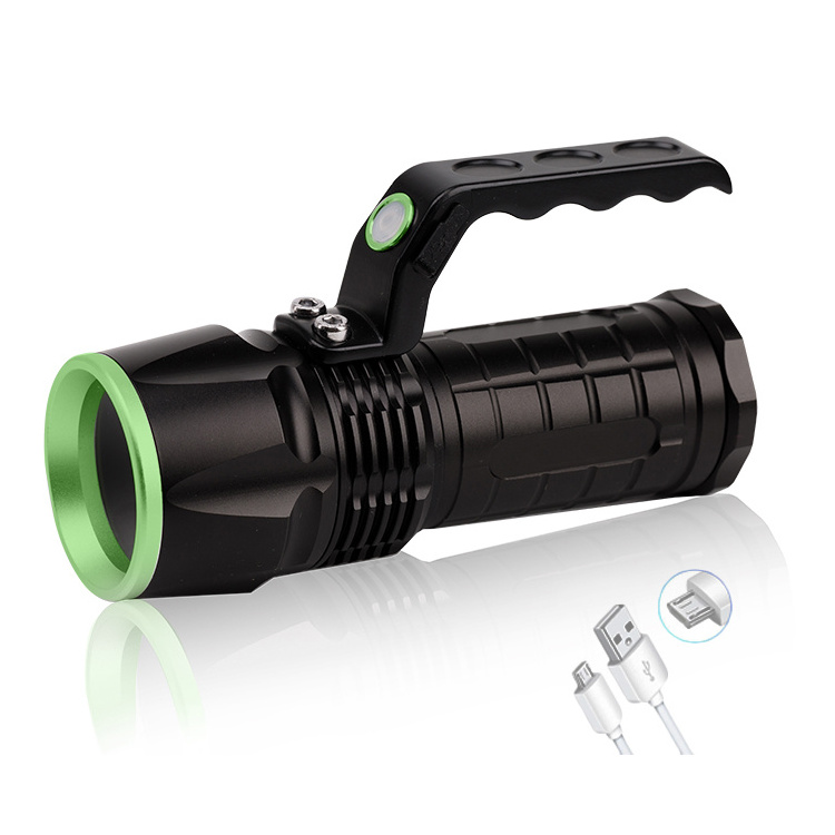 Outdoor emergency rechargeable portable handheld spotlight waterproof spot searchlight led high power search light