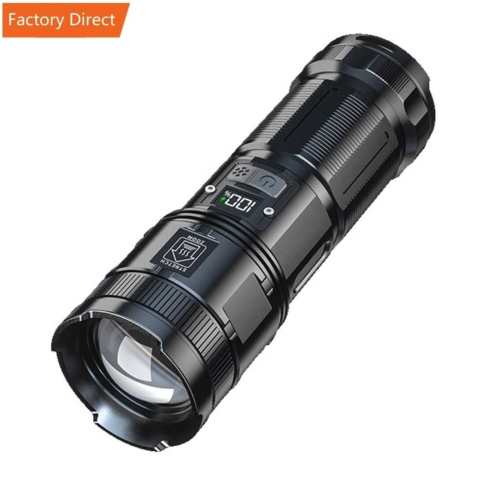 10000 lumens 5000mAh Zoomable Aluminum Alloy Body Rechargeable USB 26650 Battery XHP70 LED tactical Torch Flashlights