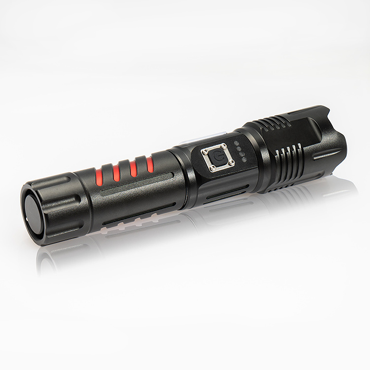 Led flashlight folding cob work light usb zoomable led light self defense tools magnetic search light LED flashlight