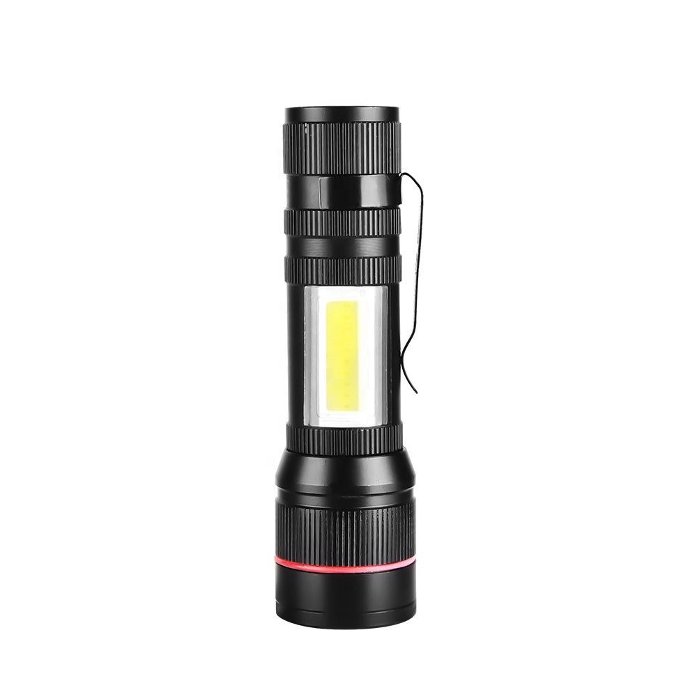 Zoom 14500 battery flashlight use aa/14500 battery titanium flashlight 14500 LED rechargeable torch light