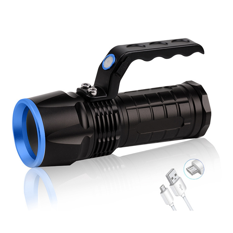 Outdoor emergency rechargeable portable handheld spotlight waterproof spot searchlight led high power search light