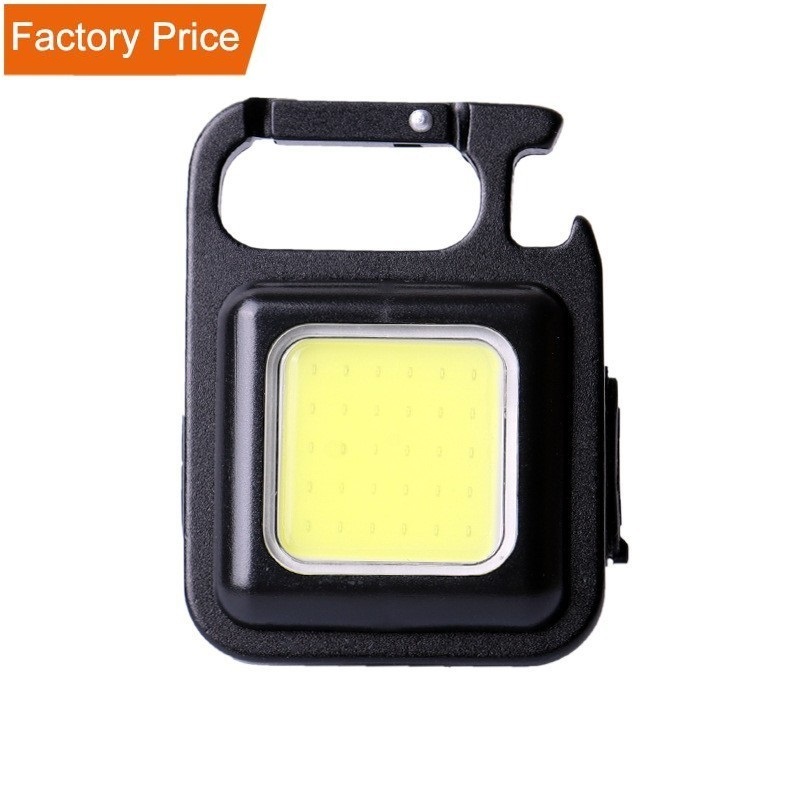 Magnetic Flashlight Rechargeable Emergency Light multifunctional mini glare cob keychain Pocket Light COB Work Light