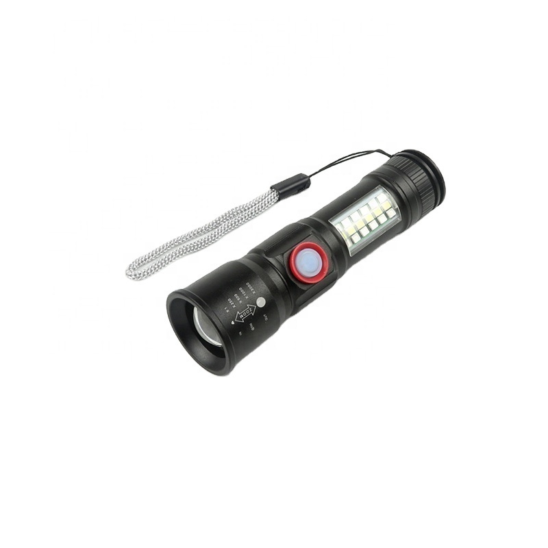 Manufacturer Multifunctional Flashlight Aluminium COB LED Camping Mini Rechargeable Torch Light Flashlights