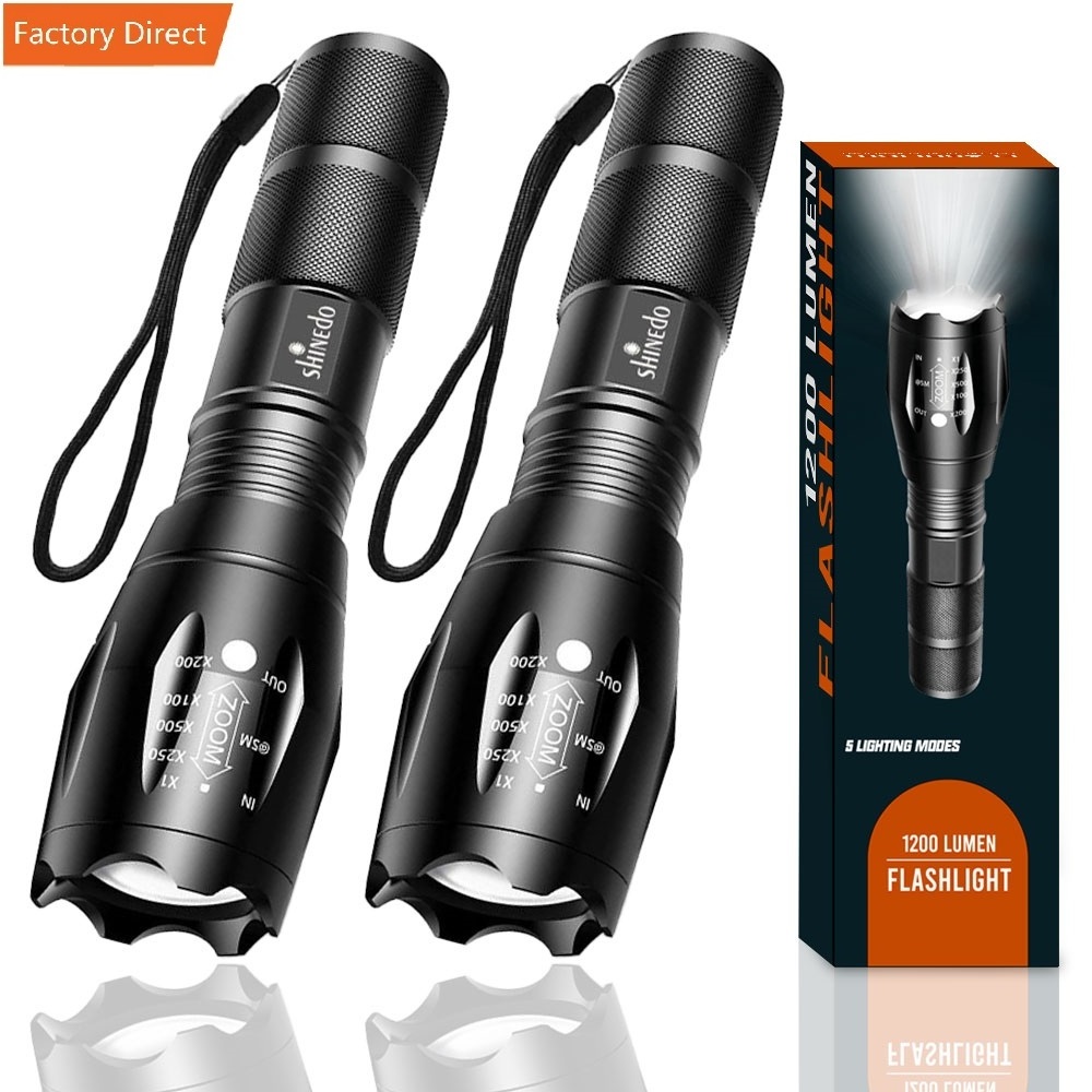 100000 lumens led tactical flashlight bright usb 2022 high power Rechargeable working LED flashlight