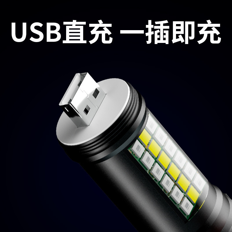 Manufacturer Multifunctional Flashlight Aluminium COB LED Camping Mini Rechargeable Torch Light Flashlights