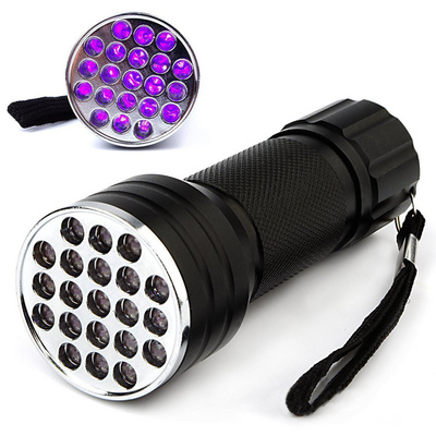 Ultra Violet 21 LED Flashlight Mini Black light Rechargeable Flashlight Usb Led Torch Usb Cob Mini UV Mini 21 LED Flashlight