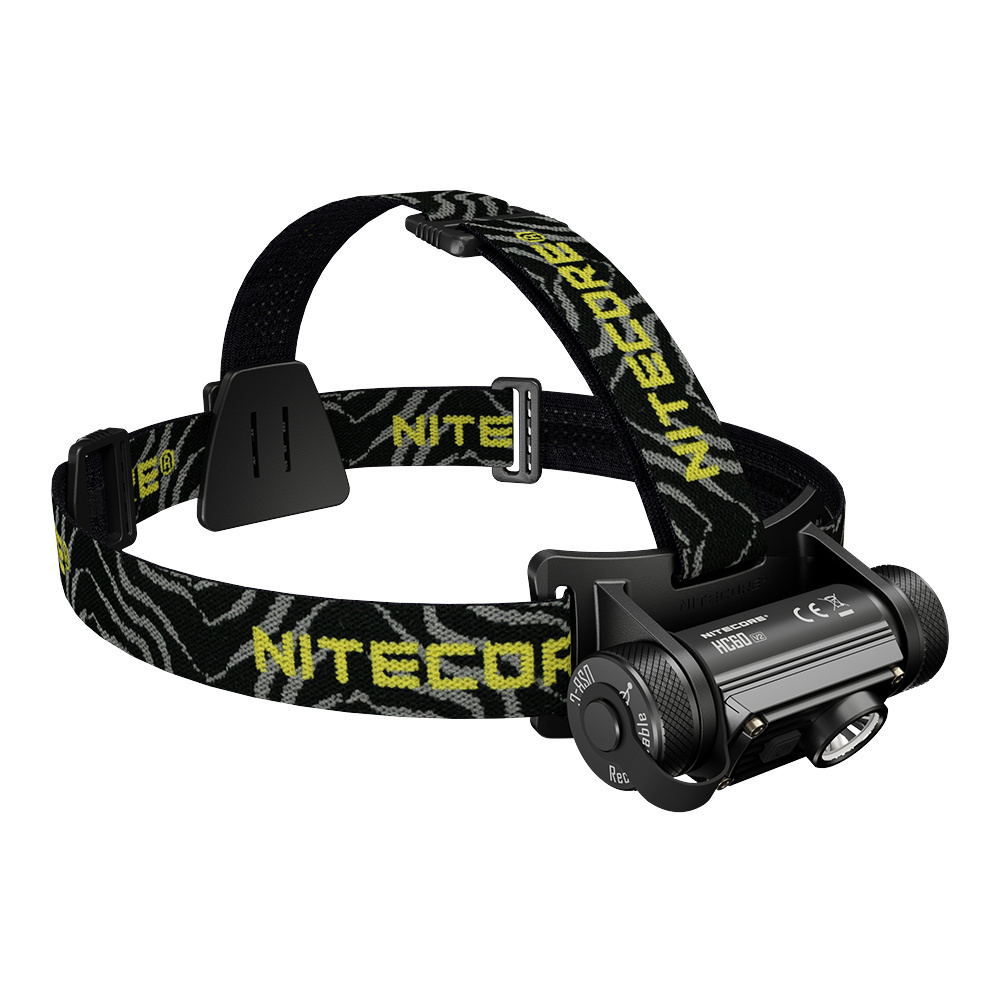 NITECORE HC60 V2 USB-C Rechargeable Headlamp 1200 Lumens 180 Adjustable Angle Headlight Flashlight with 3400mAh 18650 Battery