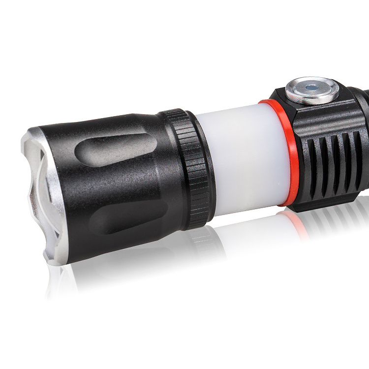 Waterproof led rechargeable defensive tactical flashlight teaser electric defense power led hunting light