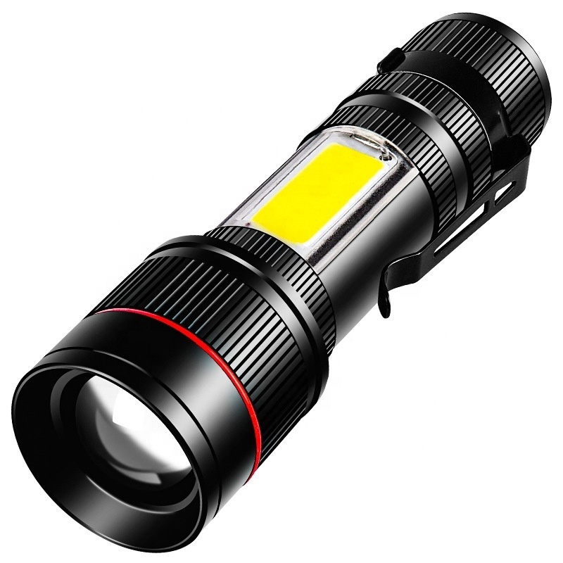 Zoom 14500 battery flashlight use aa/14500 battery titanium flashlight 14500 LED rechargeable torch light