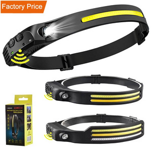 Headlamp ready to ship Cob led headlamp Rechargeable Led Head Lamp with Full Vision 350LM Wide-Area Beam Head Light