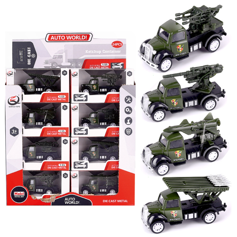 Kids Die Cast Vehicles Match Box 1/55 Alloy Metal police car Mini Model Sliding Car Boy Diecast Toys