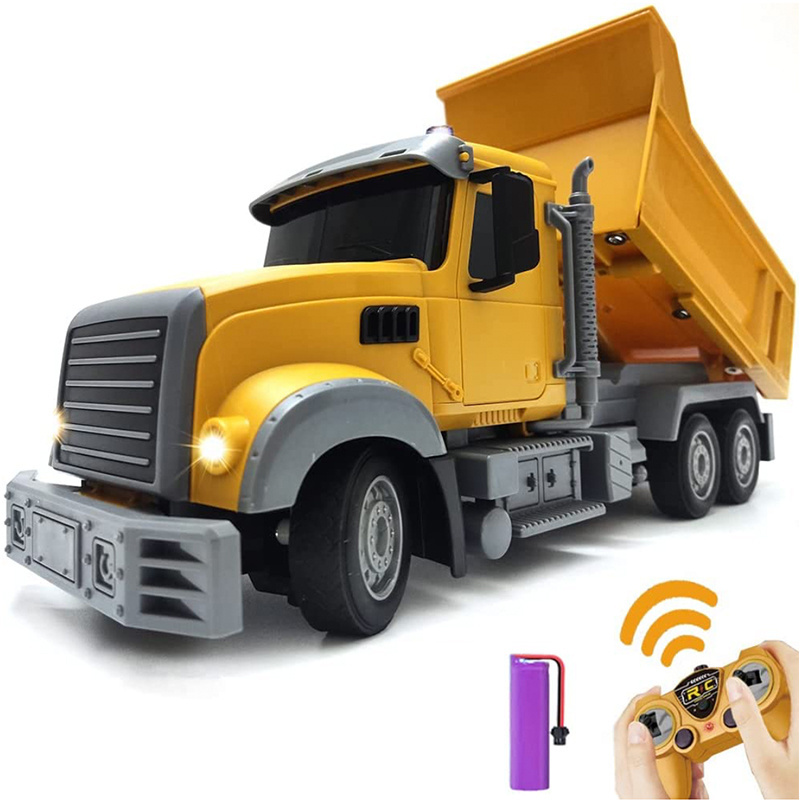 Remote control construction rc truck dump trucks with rechargeable battery r/c toy construction trucks children toys cars remote