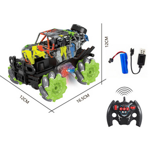 1/36 Scale All Terrain Remote Control Car RC Truck Racing Cars with Light RC Drift Stunt Toy Vehicle Re-changeable Model Kid Toy