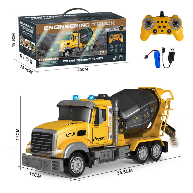 Hot Selling R/C Engineer Truck RC Cement Mixer Toy Truck for Boys 2.4Ghz Electric Car toys Cement Truck Toys for Boys Model