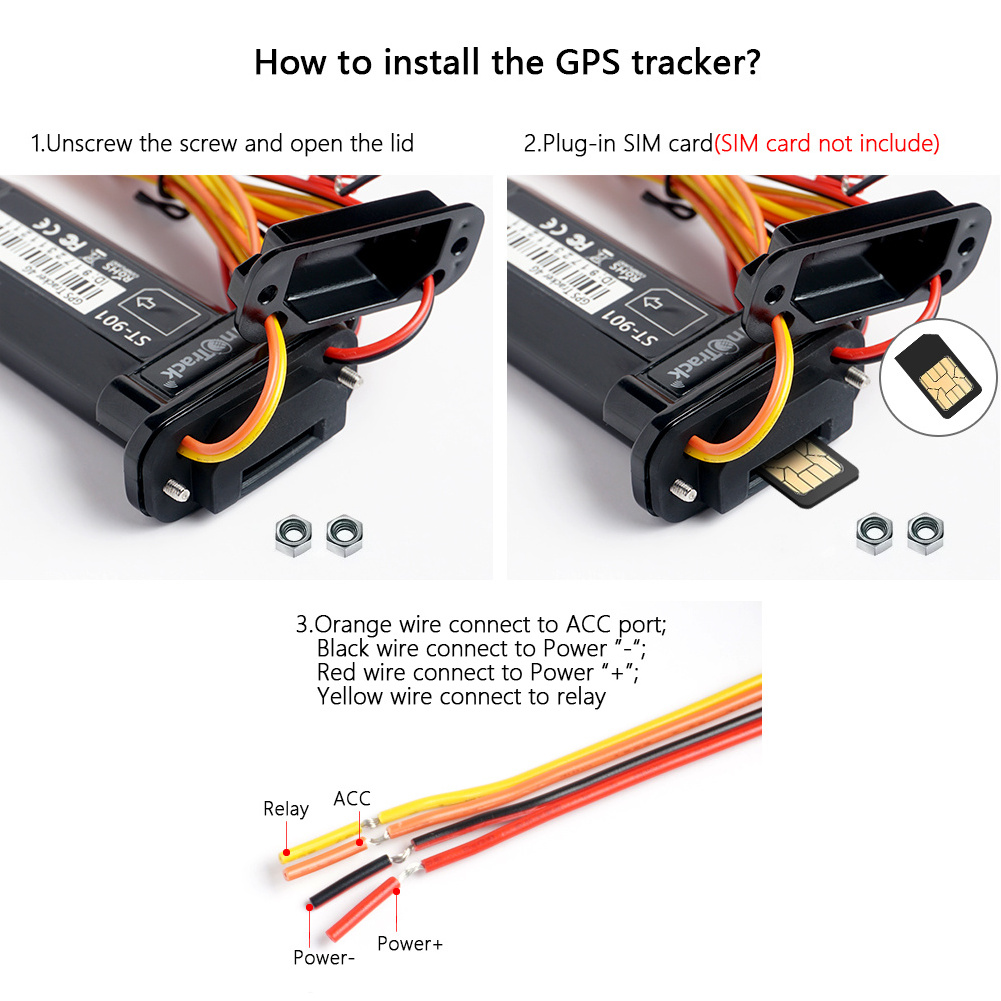 SinoTrack Professional 4G WCDMA GPS Tracking Chip Small ST-901L GPS Tracker With Waterproof