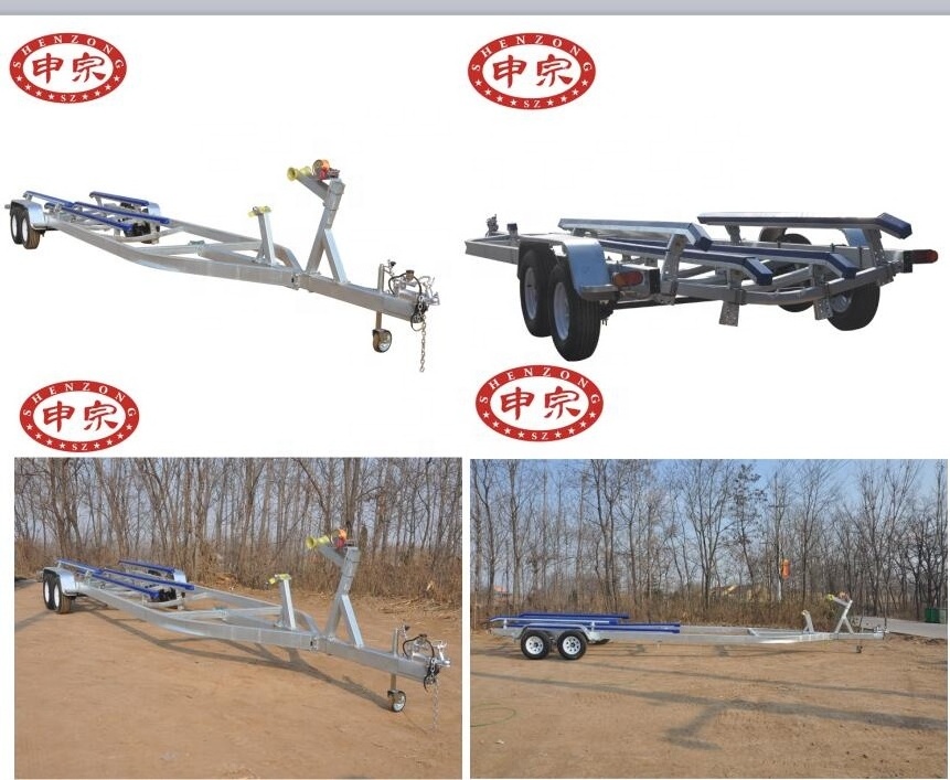 galvanized rubber hydraulic boat trailer with rollers boat trailer