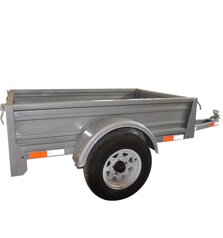 painting finish silver car tow trailer single axle 2 wheel ATV trailer