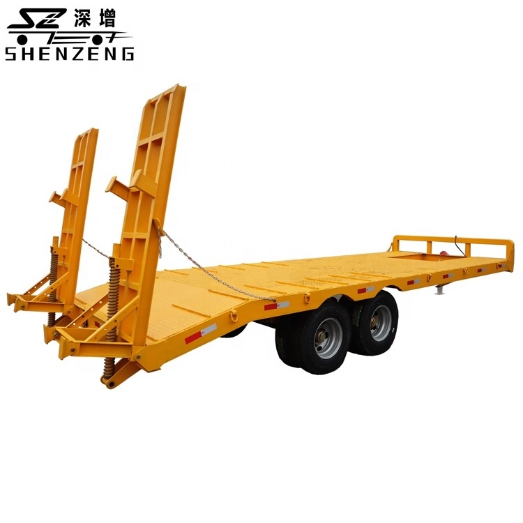 dig truck trailers 10ton tandem axle excavator trailer