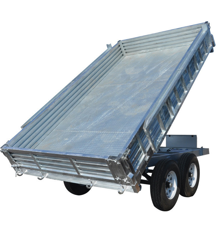 Factory supply 4500kgs hot dip galvanized farm dump utility trailer with ramp