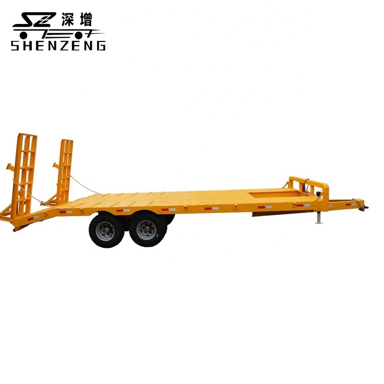 dig truck trailers 10ton tandem axle excavator trailer