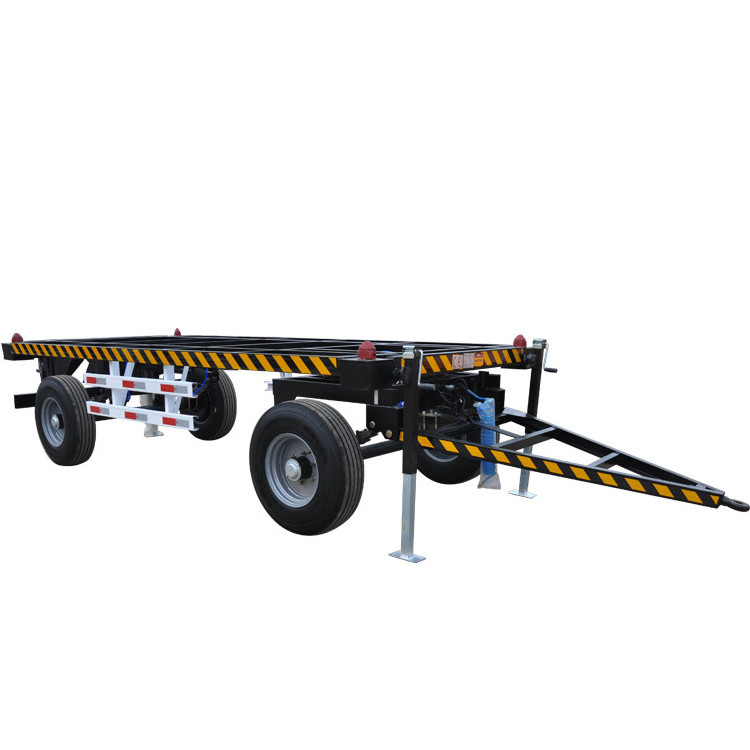 Double Wheel Container House Chassis Frame Trailers Toilet Trailer