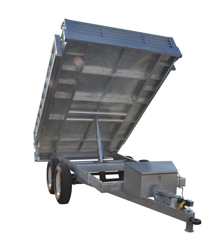 Factory supply 4500kgs hot dip galvanized farm dump utility trailer with ramp