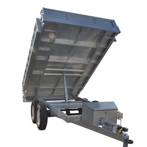 Factory supply 4500kgs hot dip galvanized farm dump utility trailer with ramp