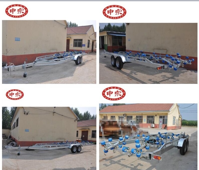 galvanized rubber hydraulic boat trailer with rollers boat trailer