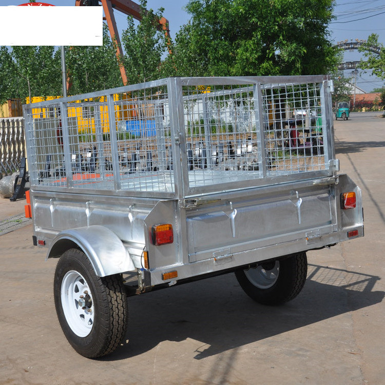 8 x 5 Single Axle Small Box Galvanised Trailer With Steel Cage