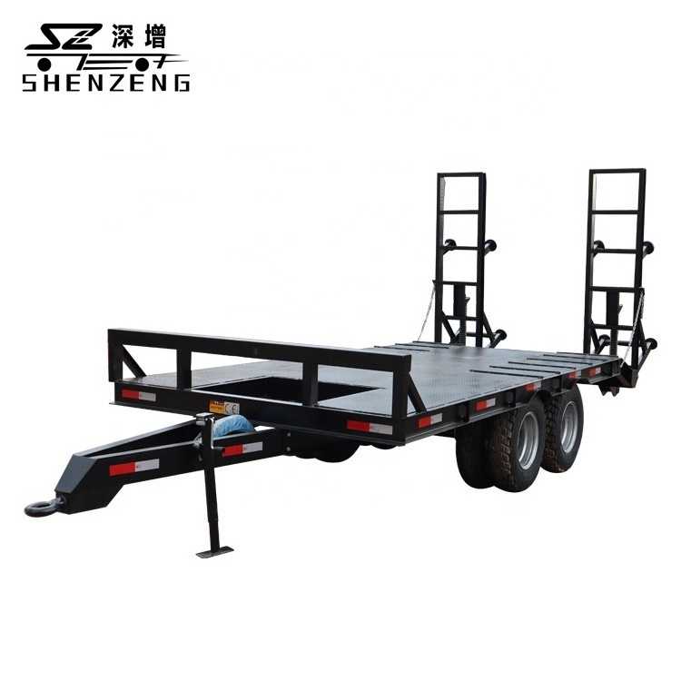 dig truck trailers 10ton tandem axle excavator trailer