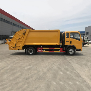 4x2 SINOTRUK HOWO semi-automatic hook arm garbage truck with 10 Ton Loading capacity