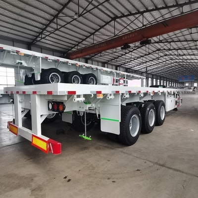 SINOTRUK 3 Axle 40ft Container Transport Flat Bed Trailer 2 3 Axle Flatbed Semi Trailer