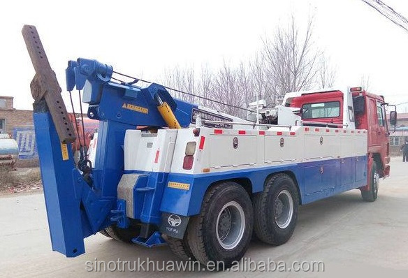 Sinotruk Howo 6X4 Drive Model China 40 Ton Heavy Duty Wrecker Tow Trucks Recovery Vehicle Rescue Wrecker Truck For Sale