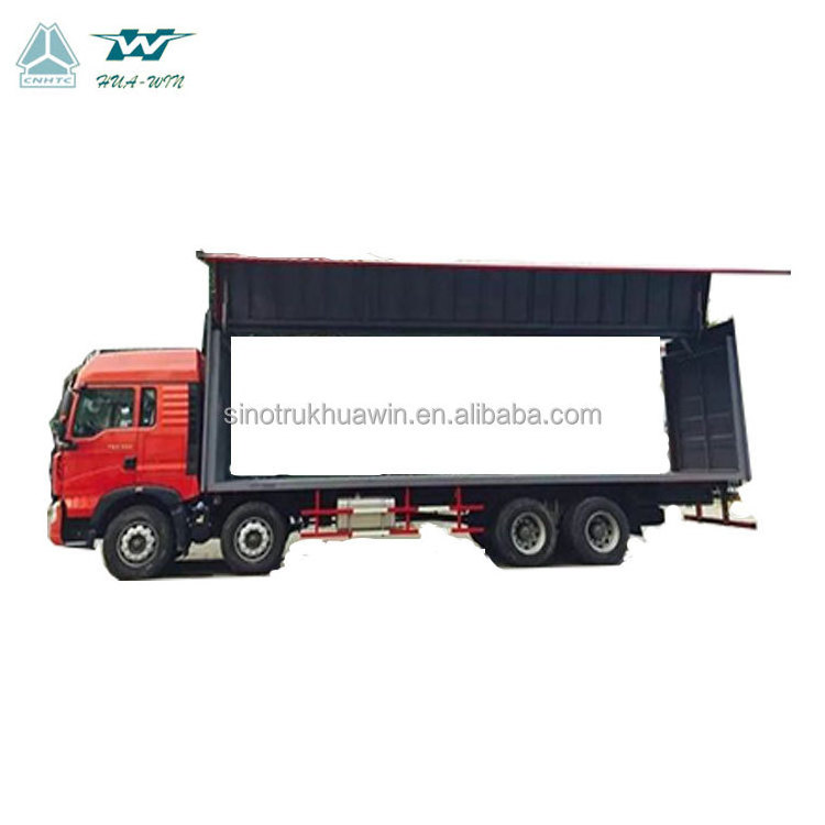 SINOTRUK 12 wheeler Side Body Open box wing van cargo truck for sale in Philippines