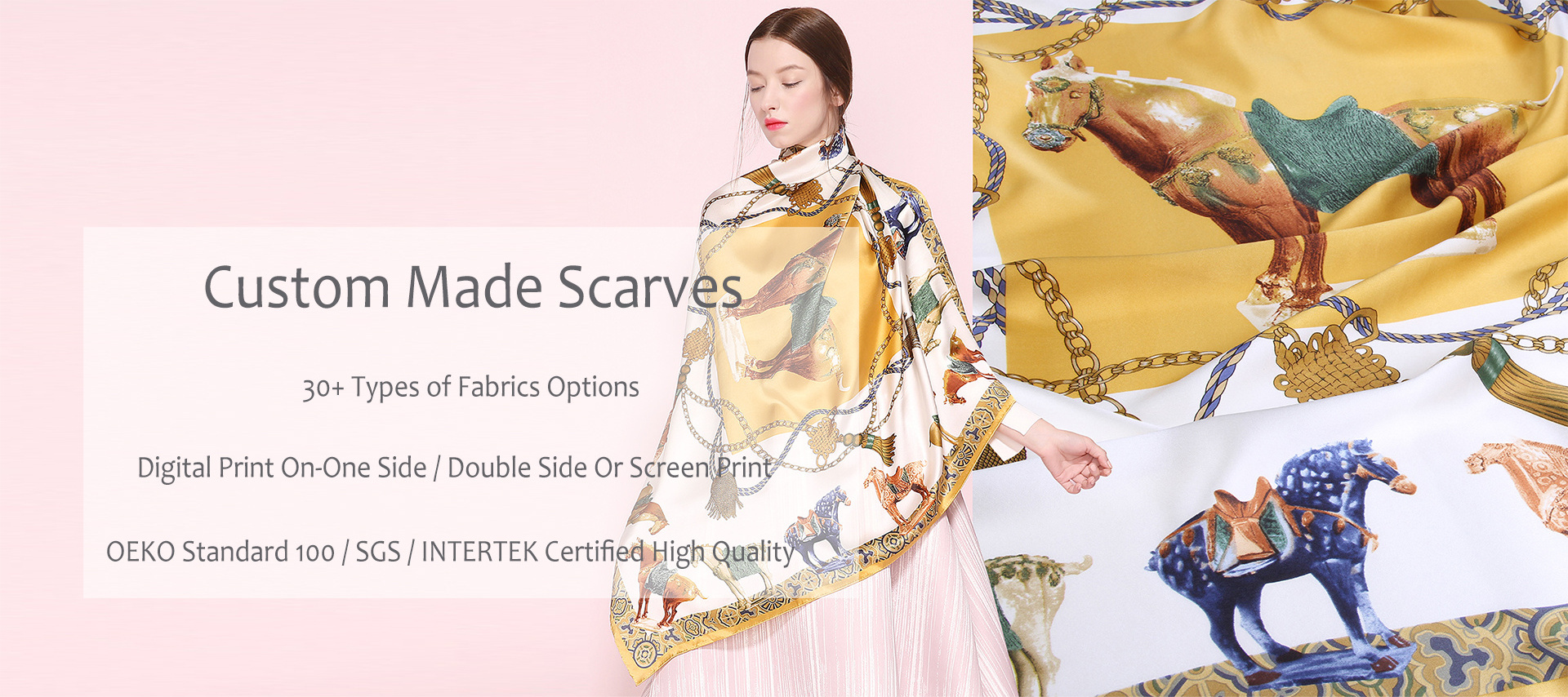 100% Silk Scarves Printing Service Designer foulard en soie Women Square Custom Silk Scarf with Logo