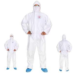 Waterproof Microporous  Disposable Nuclear Radiation  Protection Disposable Coveralls  Protection Clothing With Hood